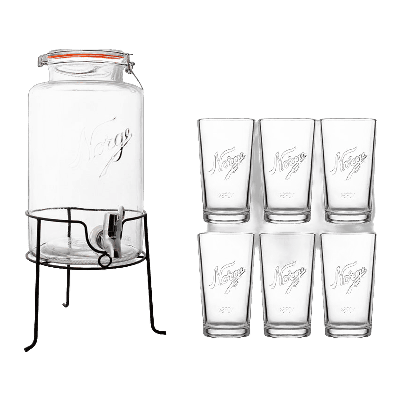 Drikkedispenser med stativ – 6 liter